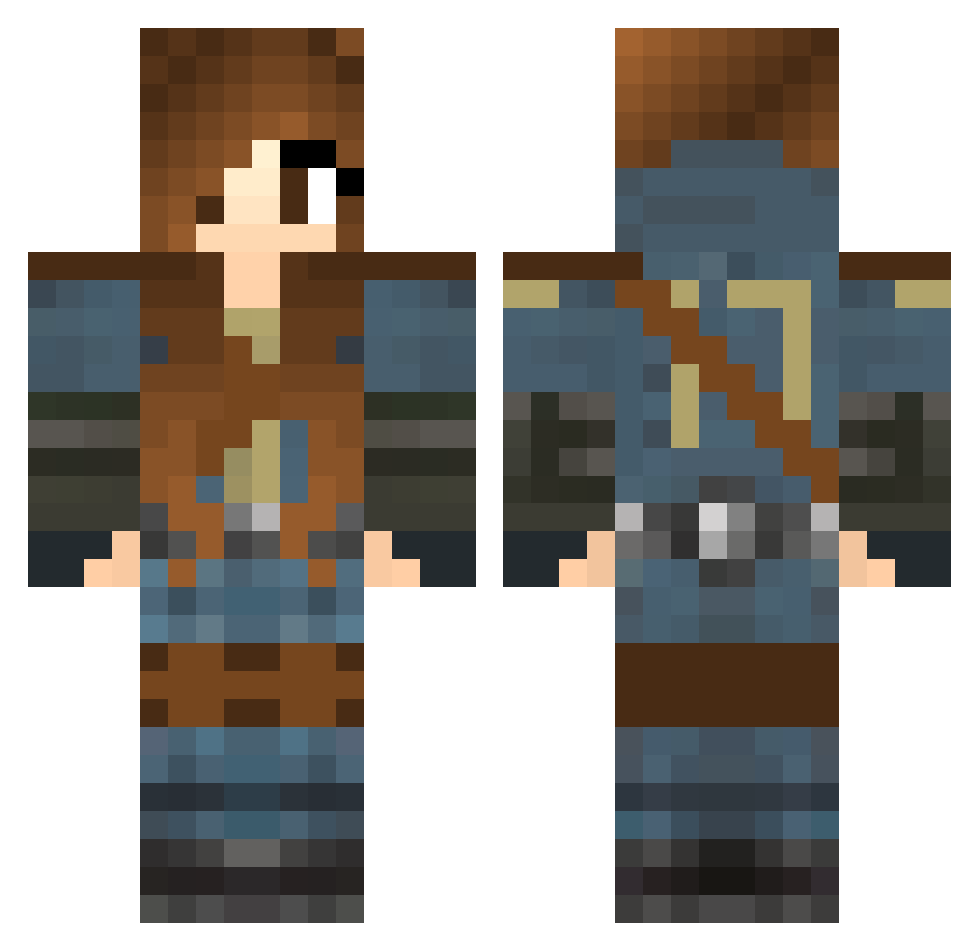 Ophelia9403 Minecraft skin, front and back view