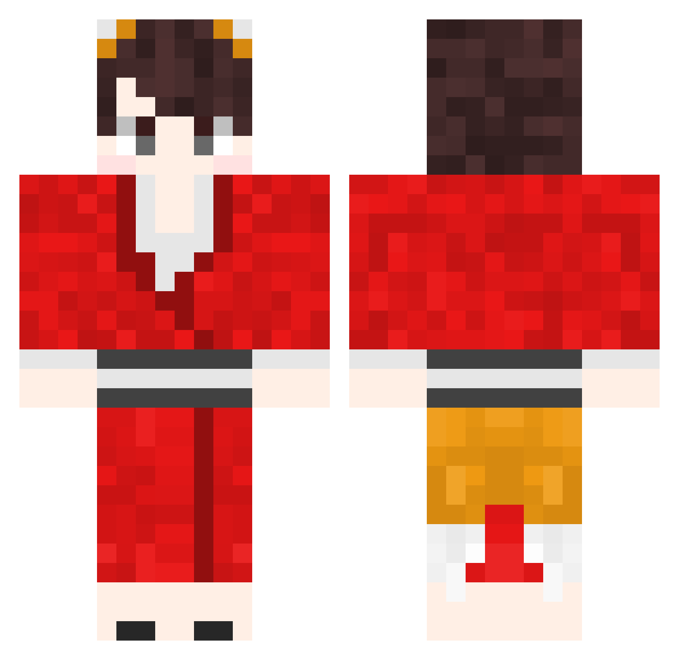 Tamiko_Karasu Minecraft skin, front and back view