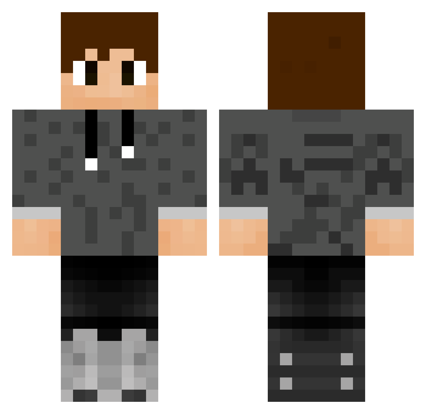 Spielside8 Minecraft skin, front and back view