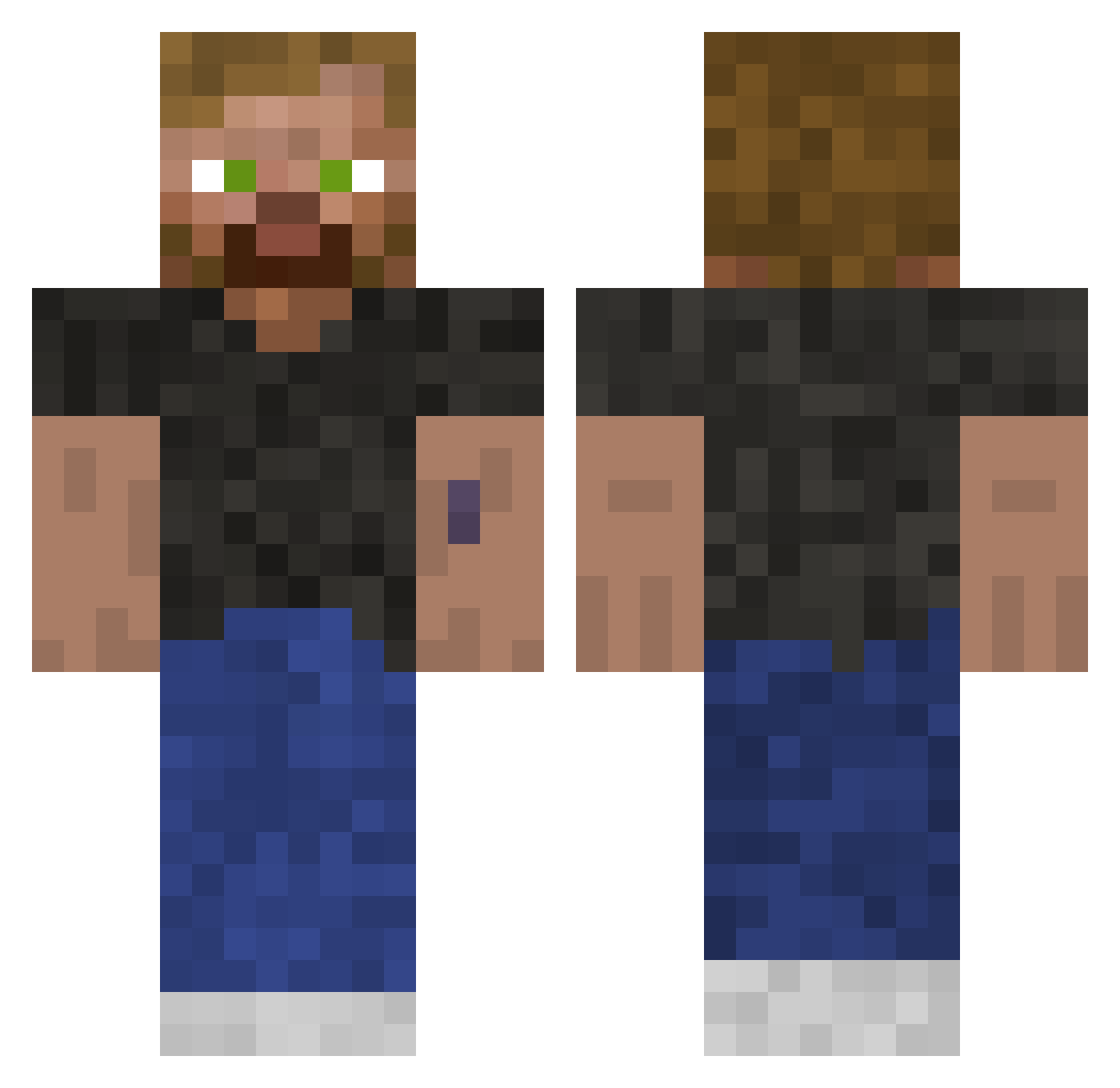 Johnath Minecraft skin, front and back view