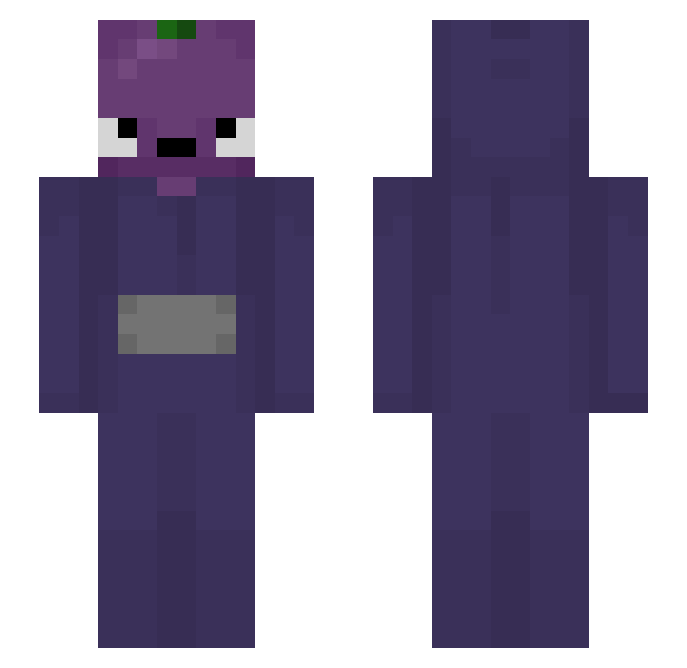 Edgang Minecraft skin, front and back view