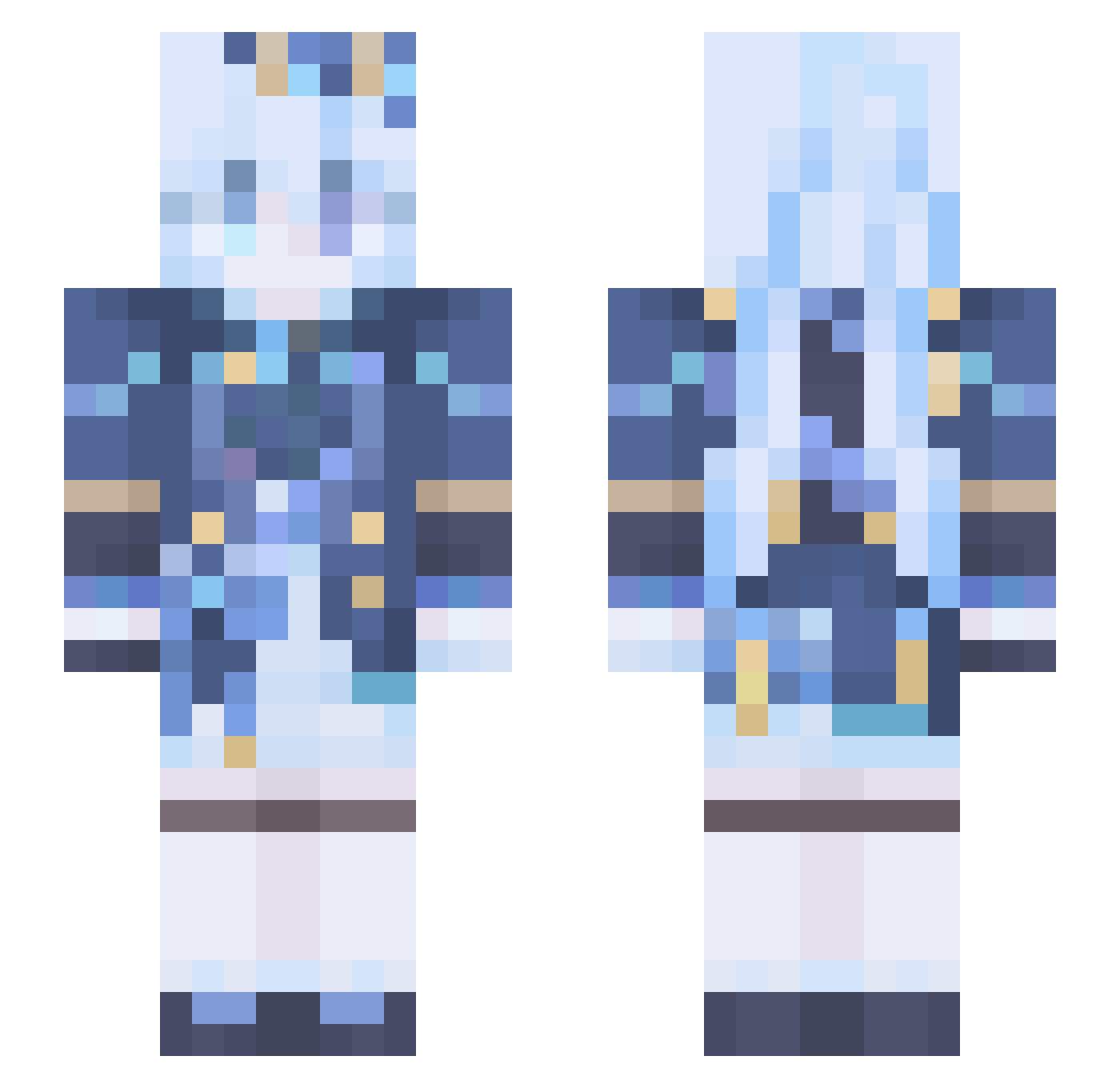 linky61 Minecraft skin, front and back view