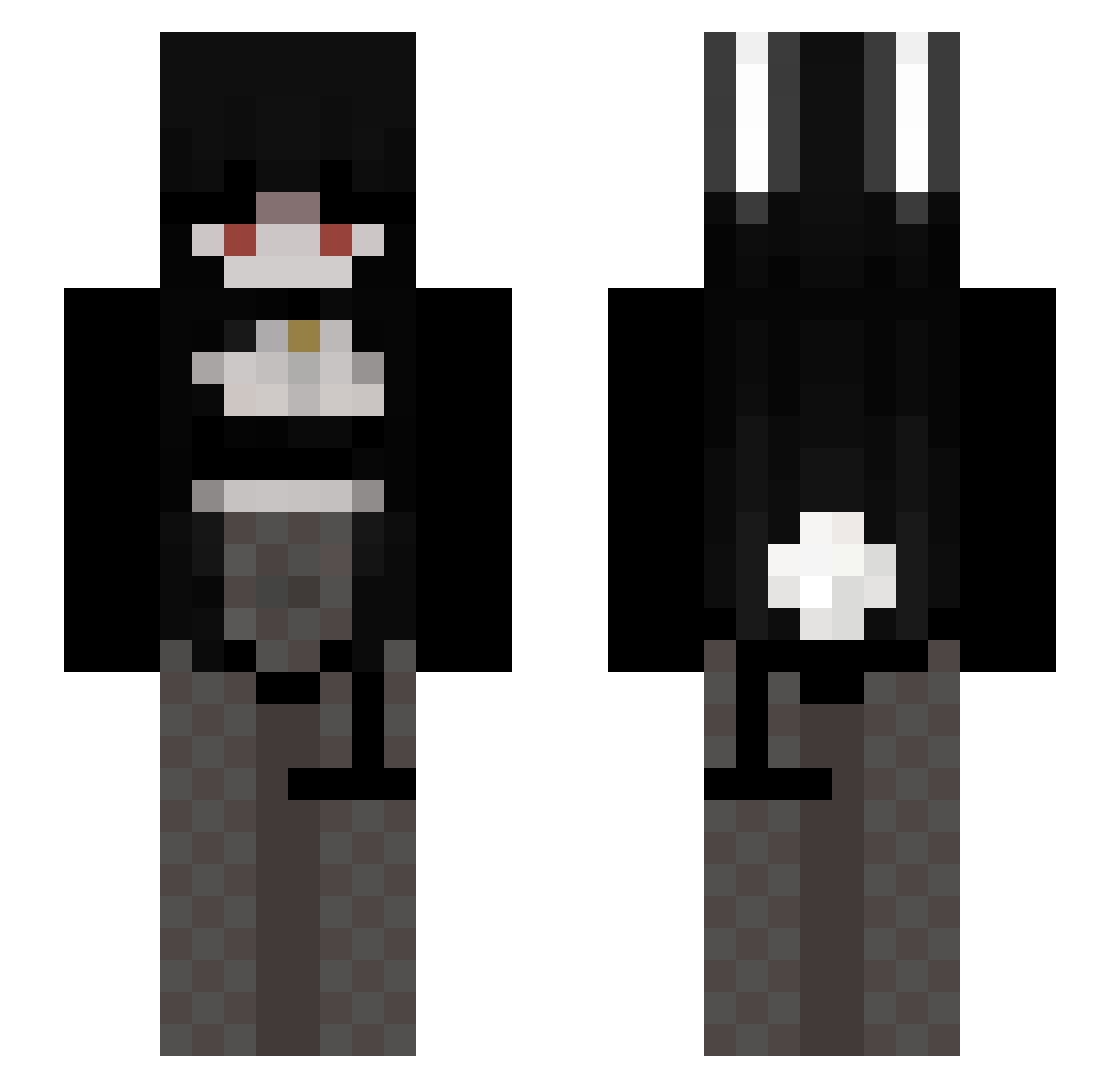Autumnpookie Minecraft skin, front and back view
