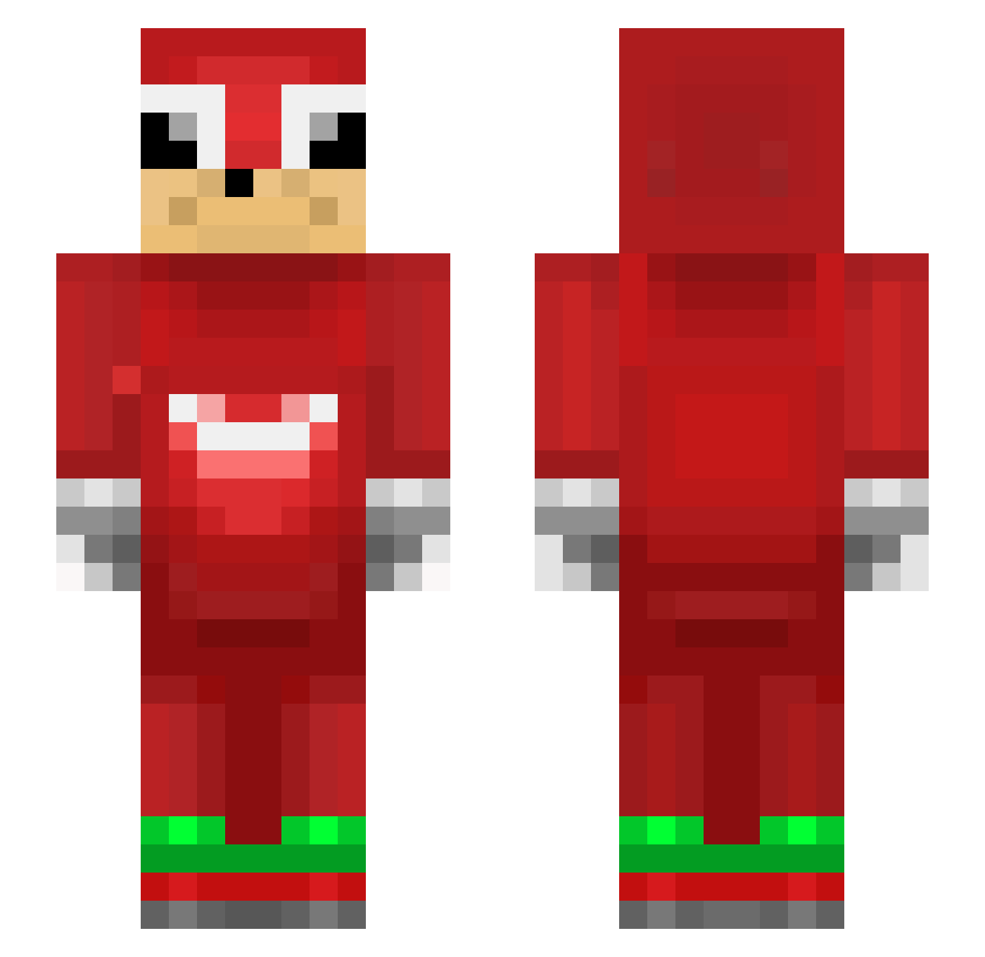 MikeTroller Minecraft skin, front and back view