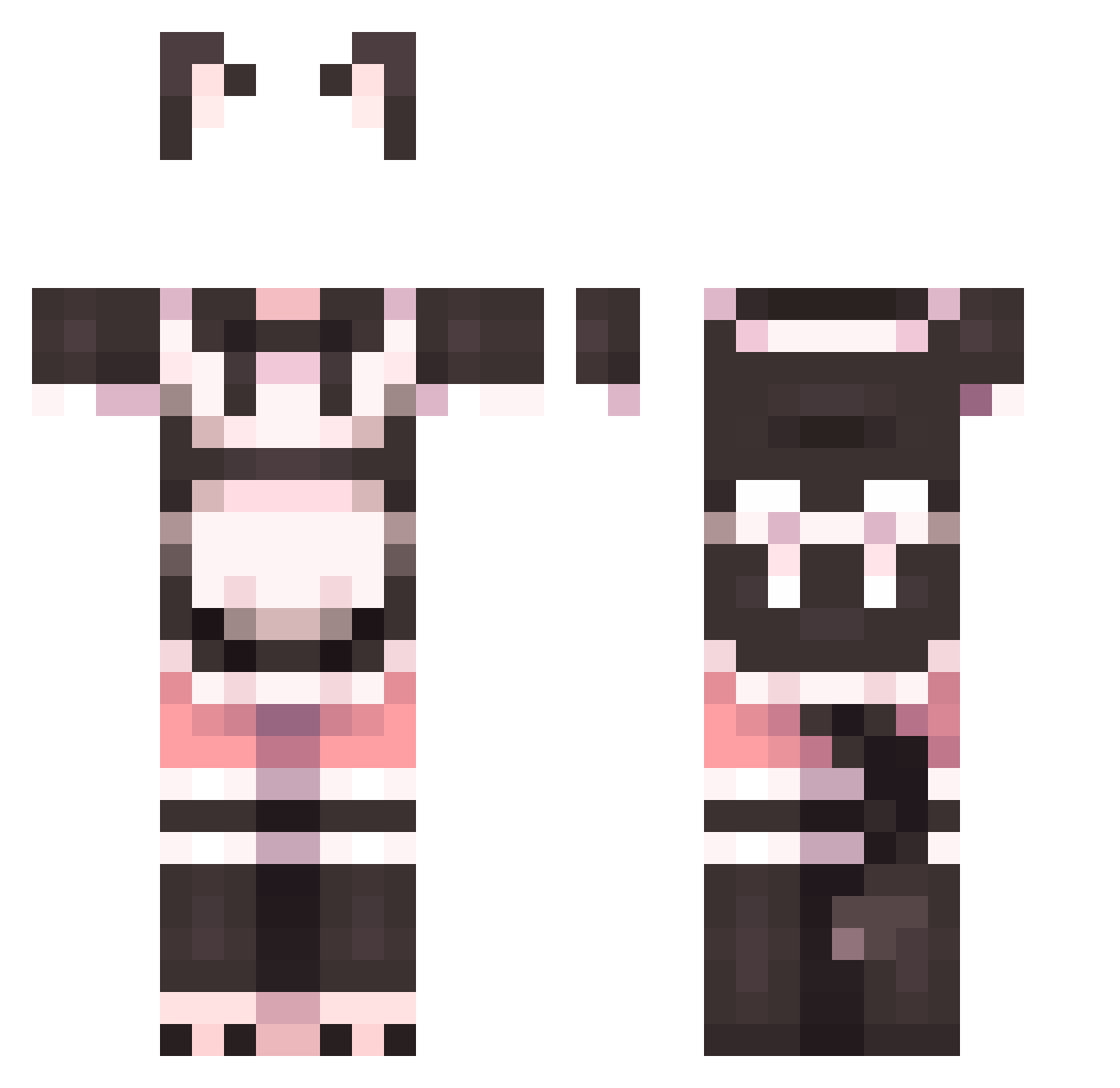 _Jaxxy_ Minecraft skin, front and back view