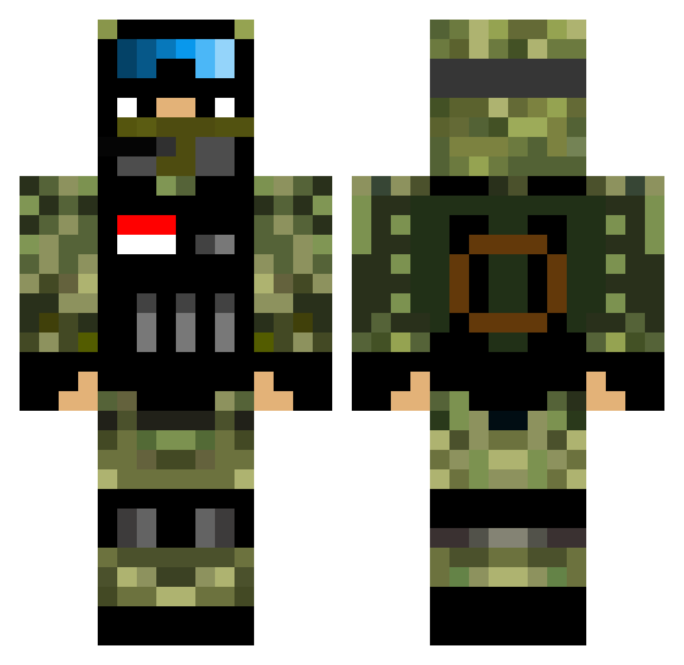 HeitorNovaes Minecraft skin, front and back view