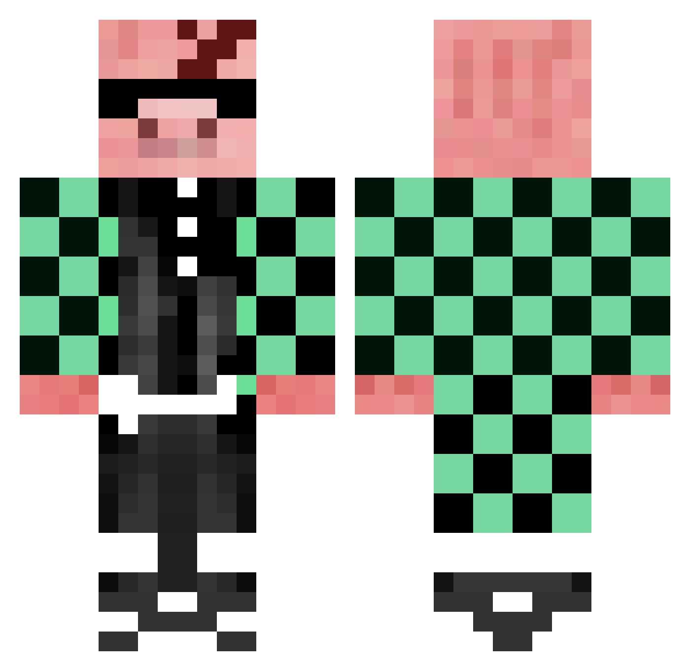 RolledRick1234 Minecraft skin, front and back view