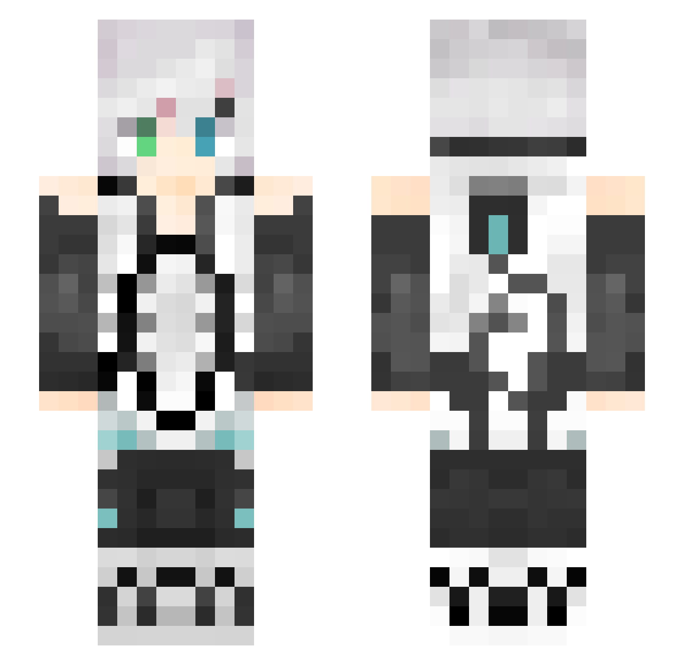 KilAwesome Minecraft skin, front and back view
