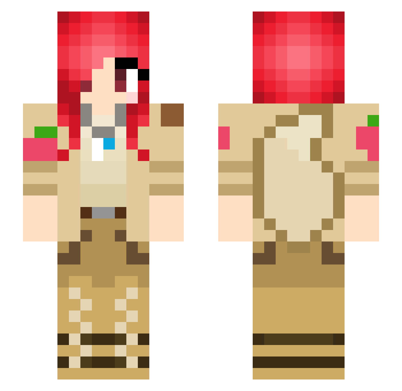 StraBeryEevee316 Minecraft skin, front and back view