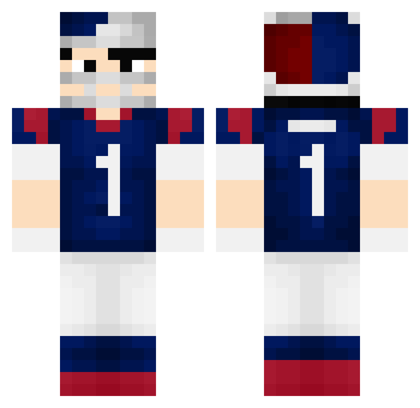 Derp0716 Minecraft skin, front and back view