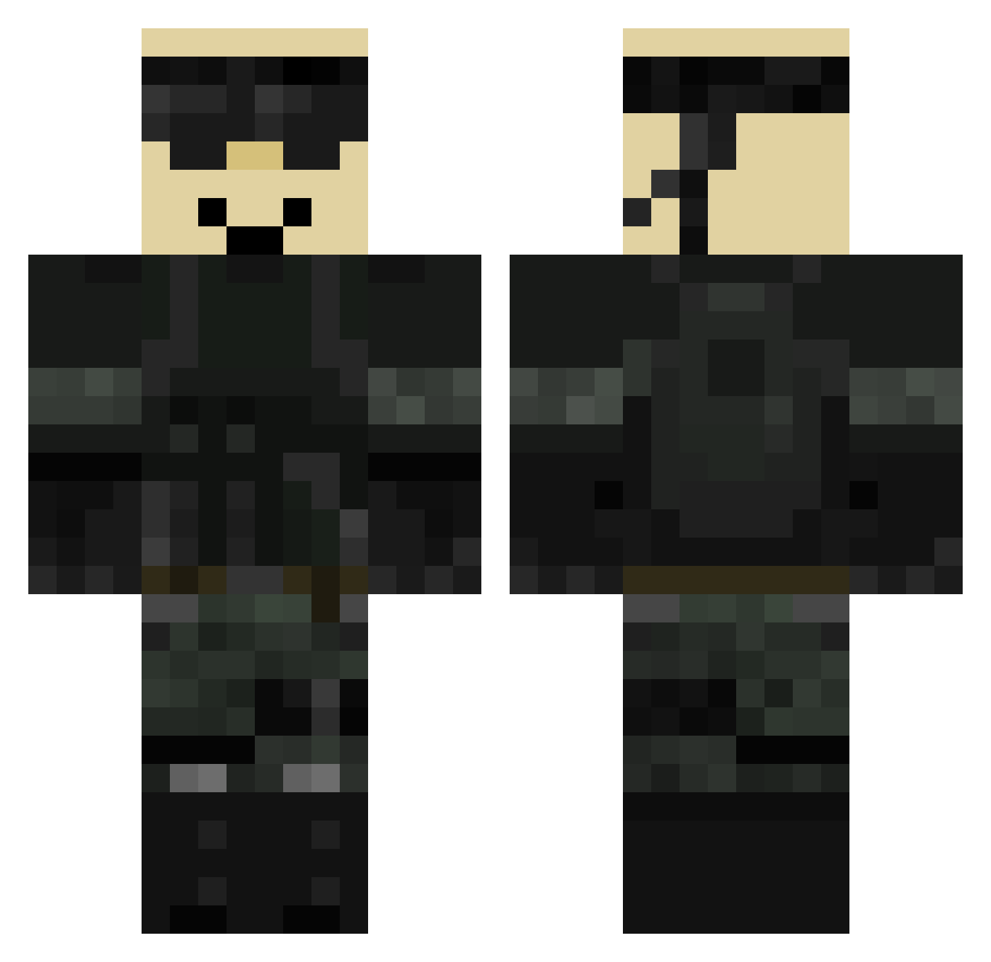 Master2762 Minecraft skin, front and back view