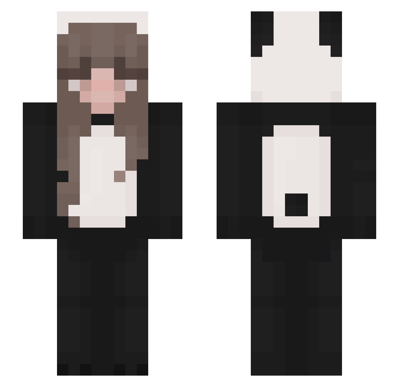 Diana2235 Minecraft skin, front and back view
