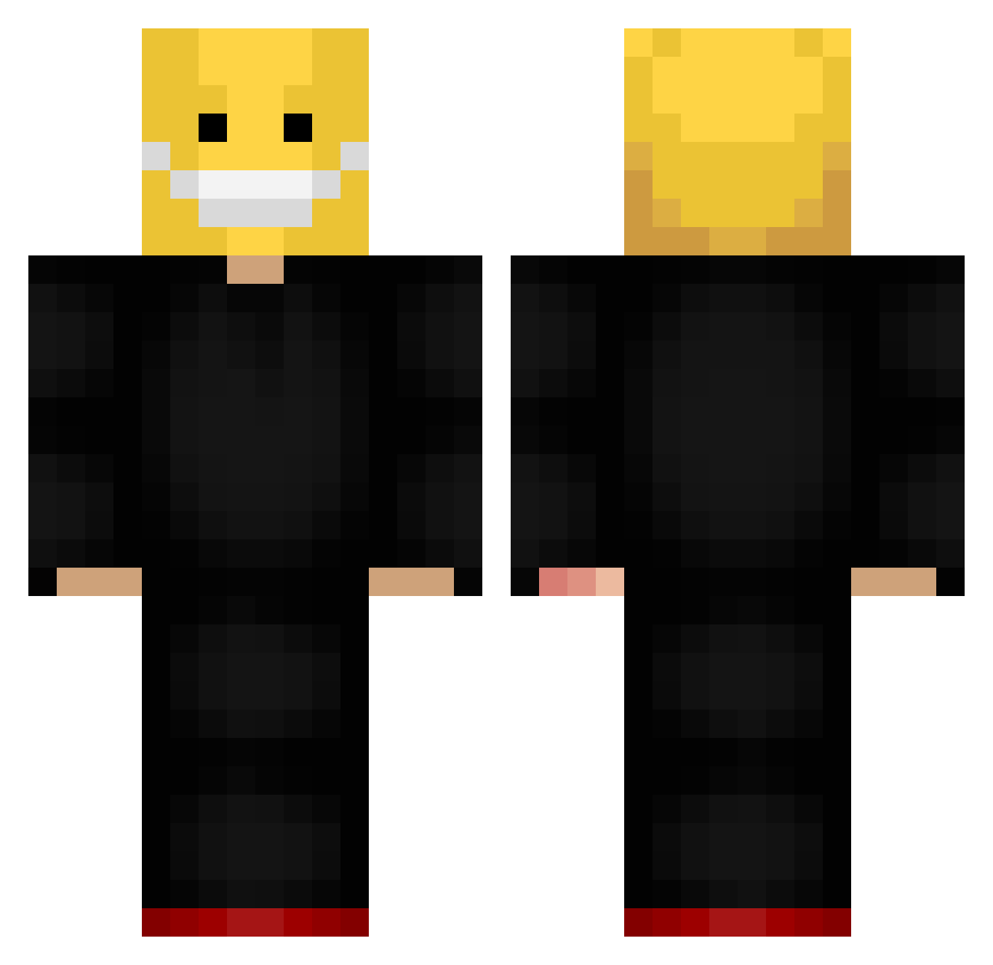 NxtionSupreme Minecraft skin, front and back view