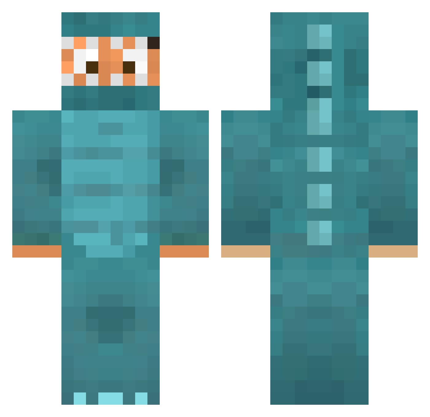 abagail Minecraft skin, front and back view