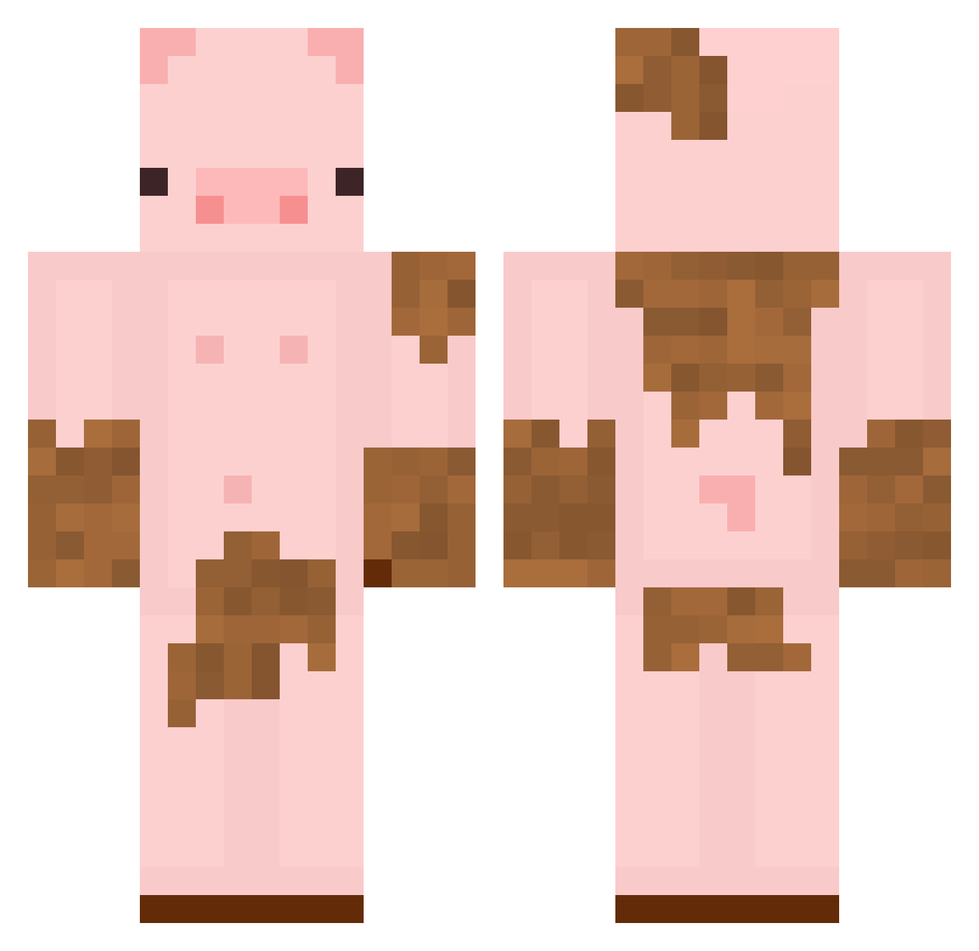 Johnna Minecraft skin, front and back view
