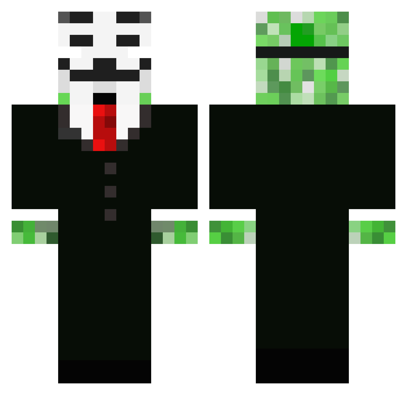 WingWongPingPong Minecraft skin, front and back view