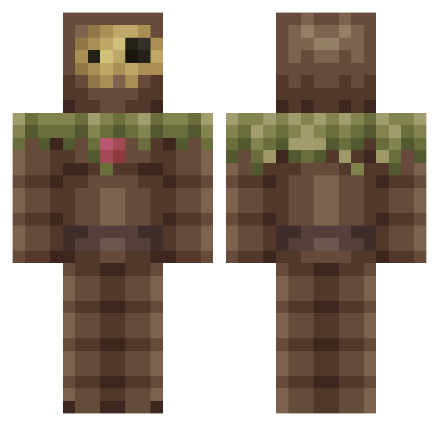LudefiPoireau Minecraft skin, front and back view