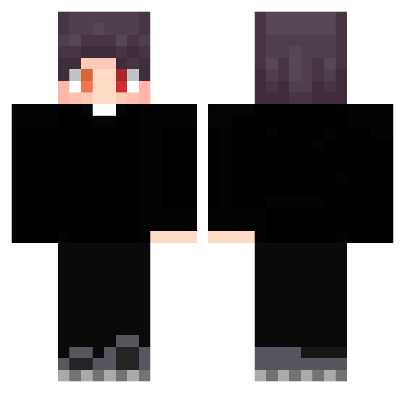 x3janiinex3 Minecraft skin, front and back view