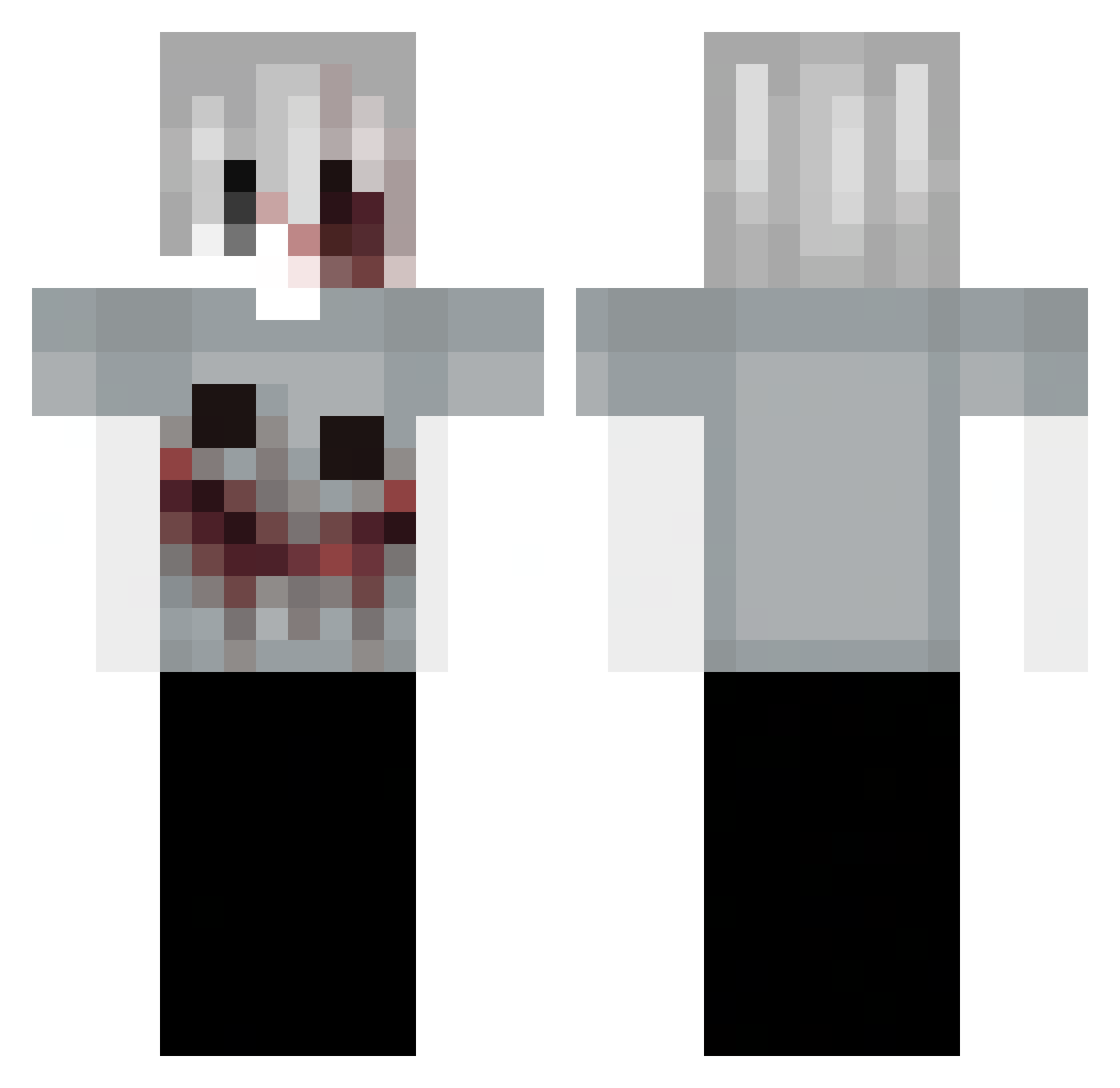 pllisek123 Minecraft skin, front and back view