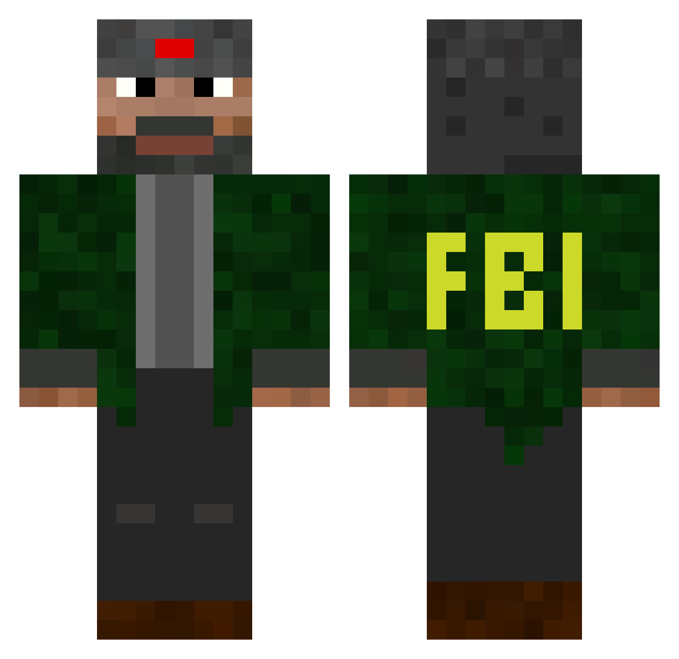 Malanowski2137 Minecraft skin, front and back view