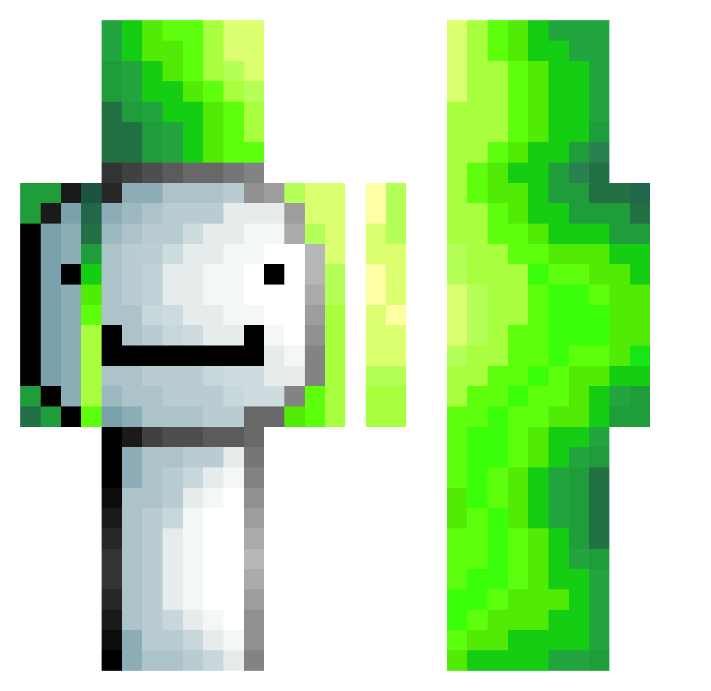 DaviGG01 Minecraft skin, front and back view