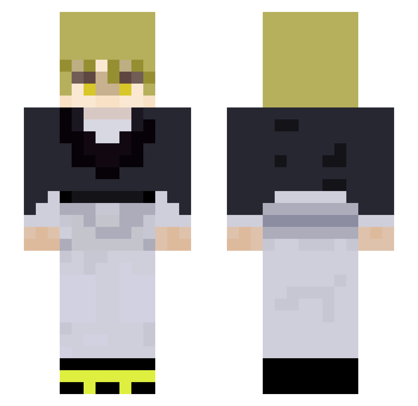 4rboreal Minecraft skin, front and back view