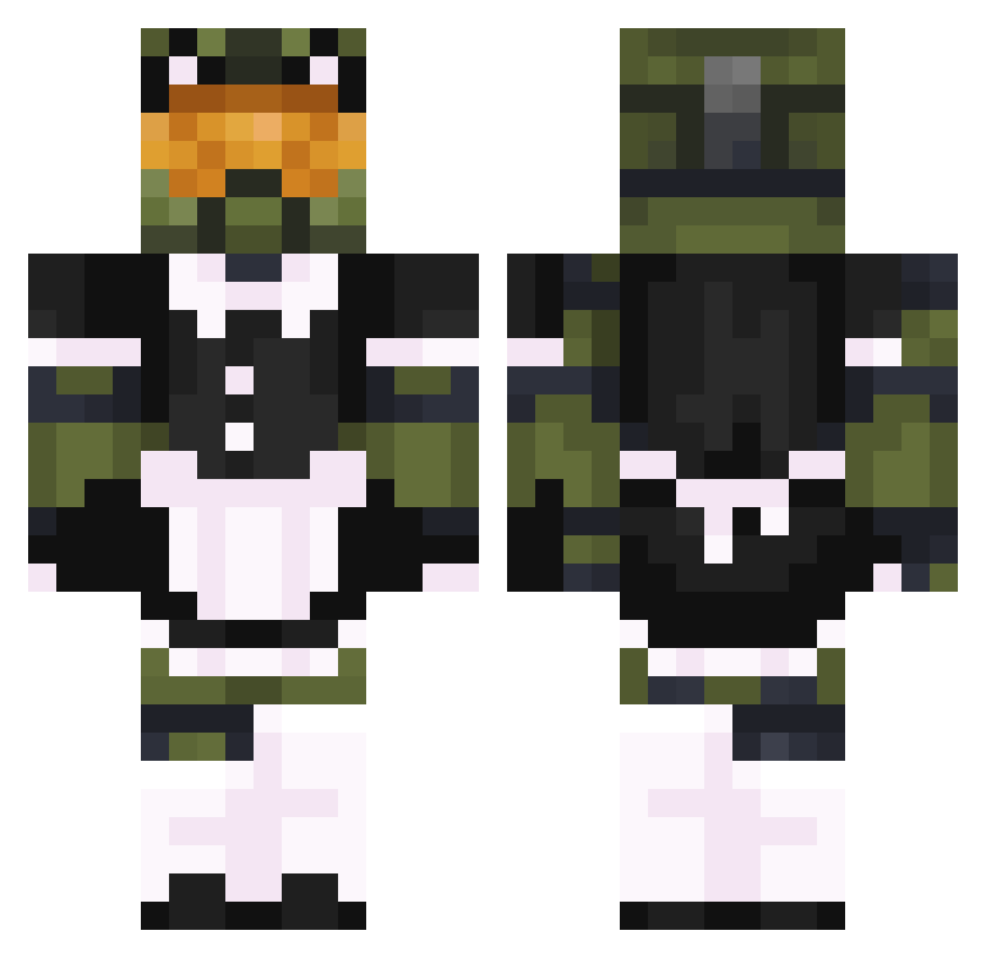 Sexy_Spartan Minecraft skin, front and back view