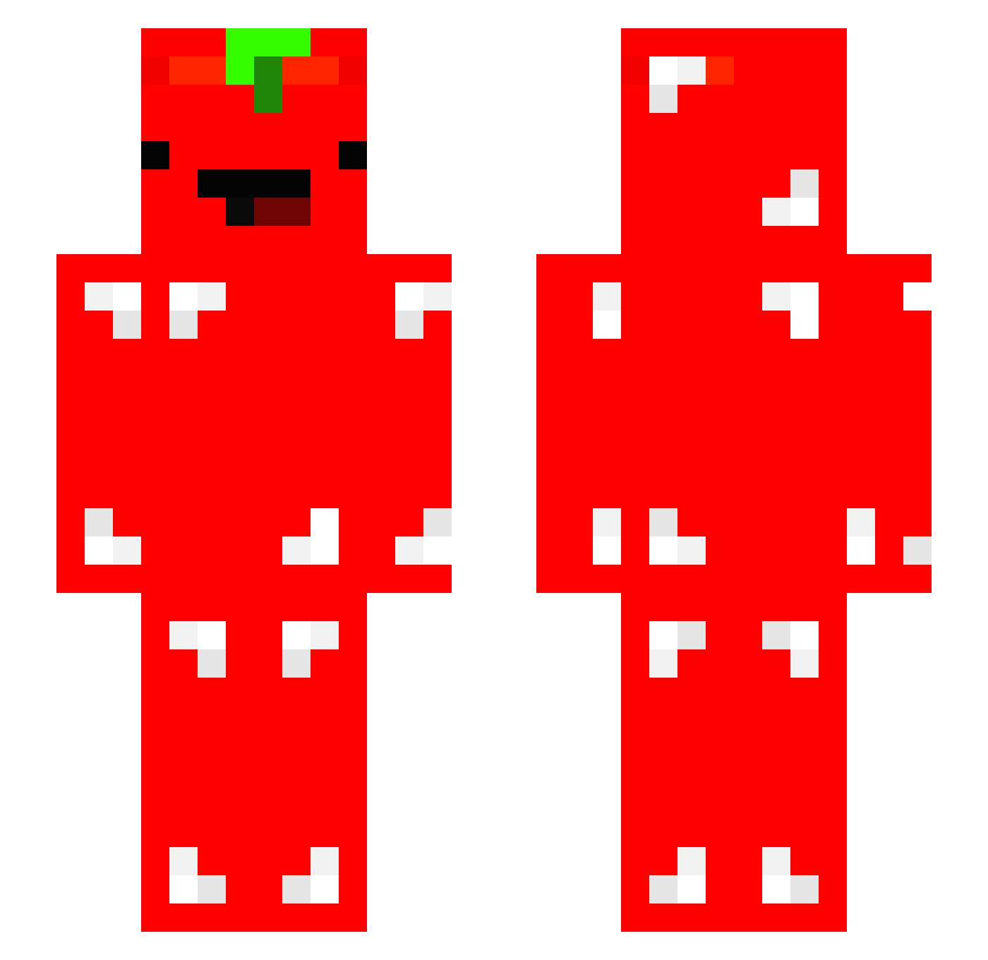 Slavaganzer Minecraft skin, front and back view