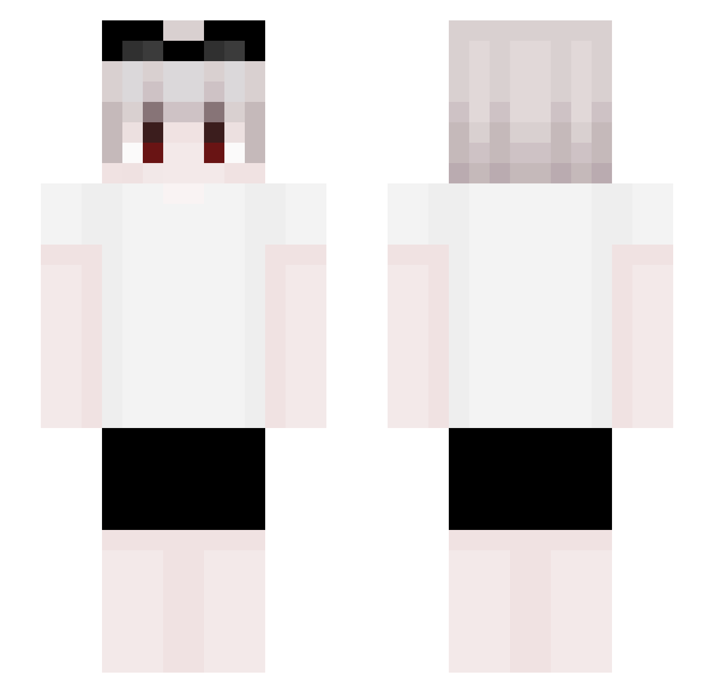 strafty Minecraft skin, front and back view