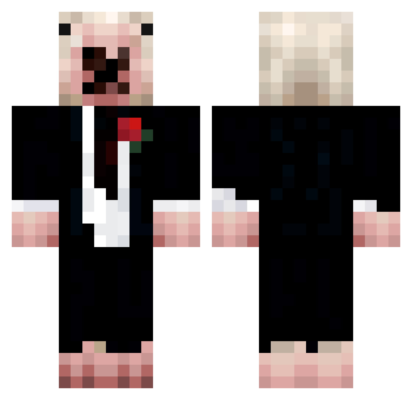 bobbenski Minecraft skin, front and back view
