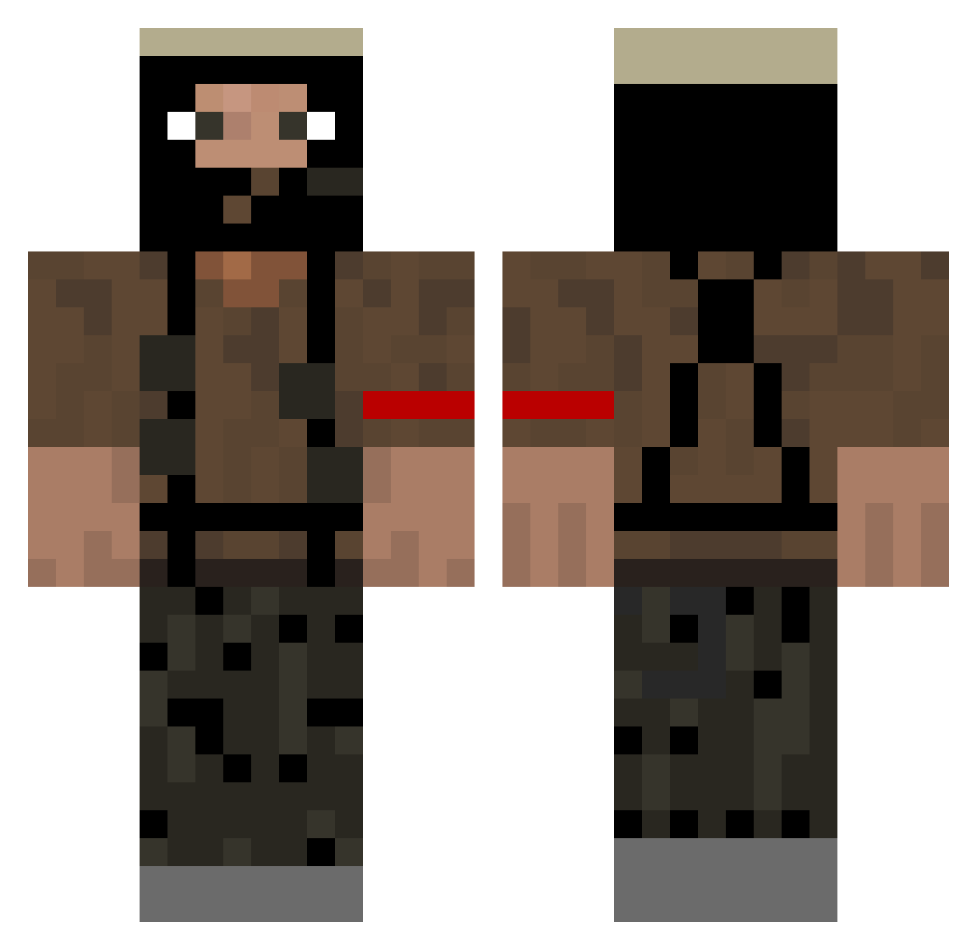 qwerty749 Minecraft skin, front and back view