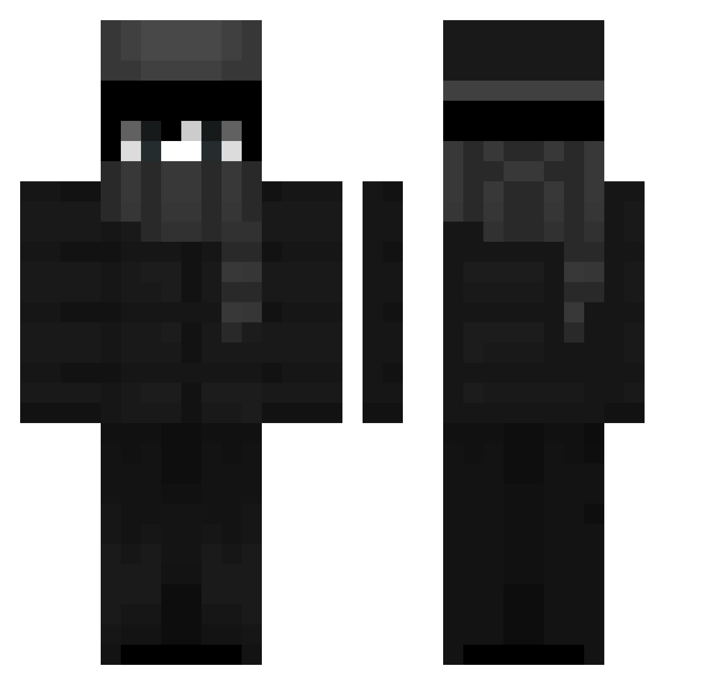 Distinquish Minecraft skin, front and back view