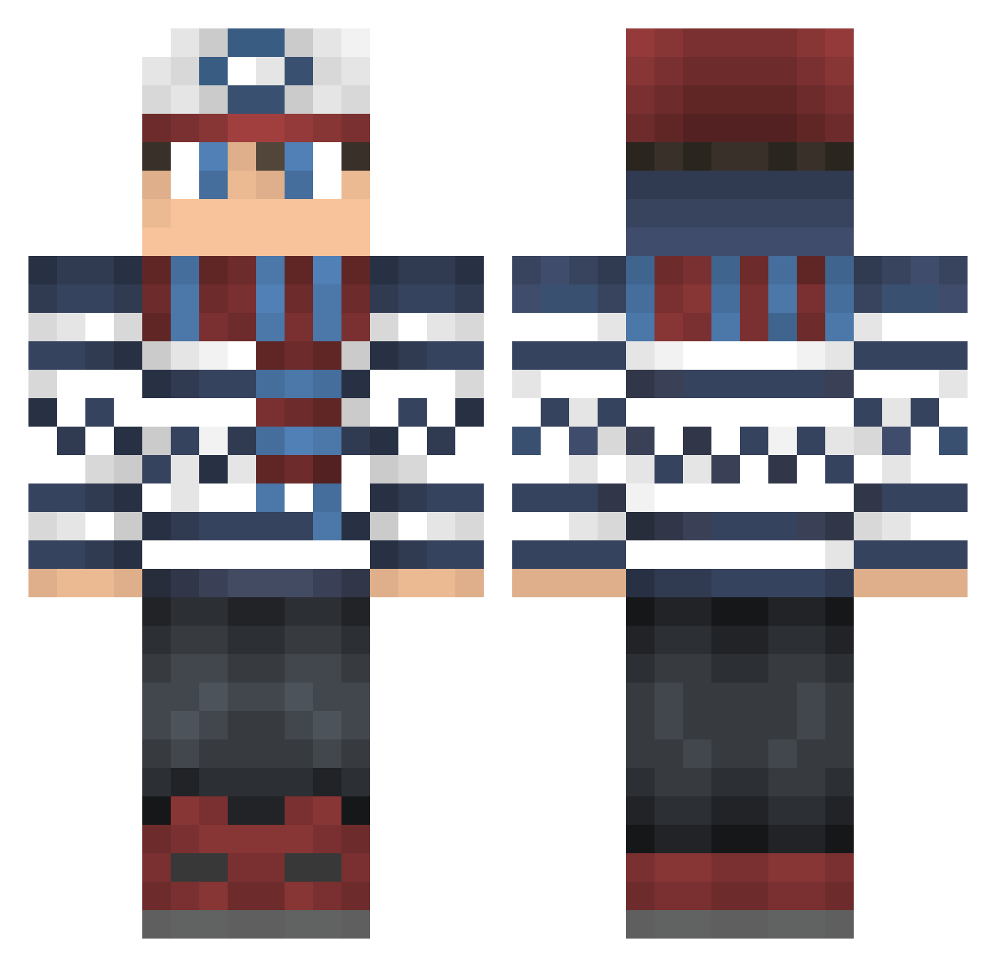 DieserDennis Minecraft skin, front and back view