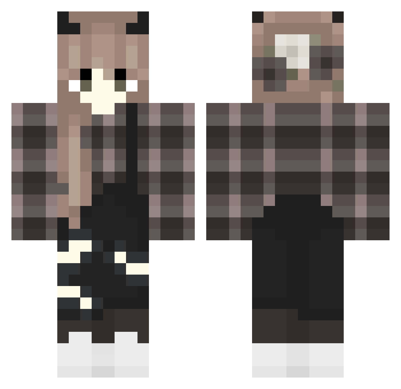 Loarx_72 Minecraft skin, front and back view