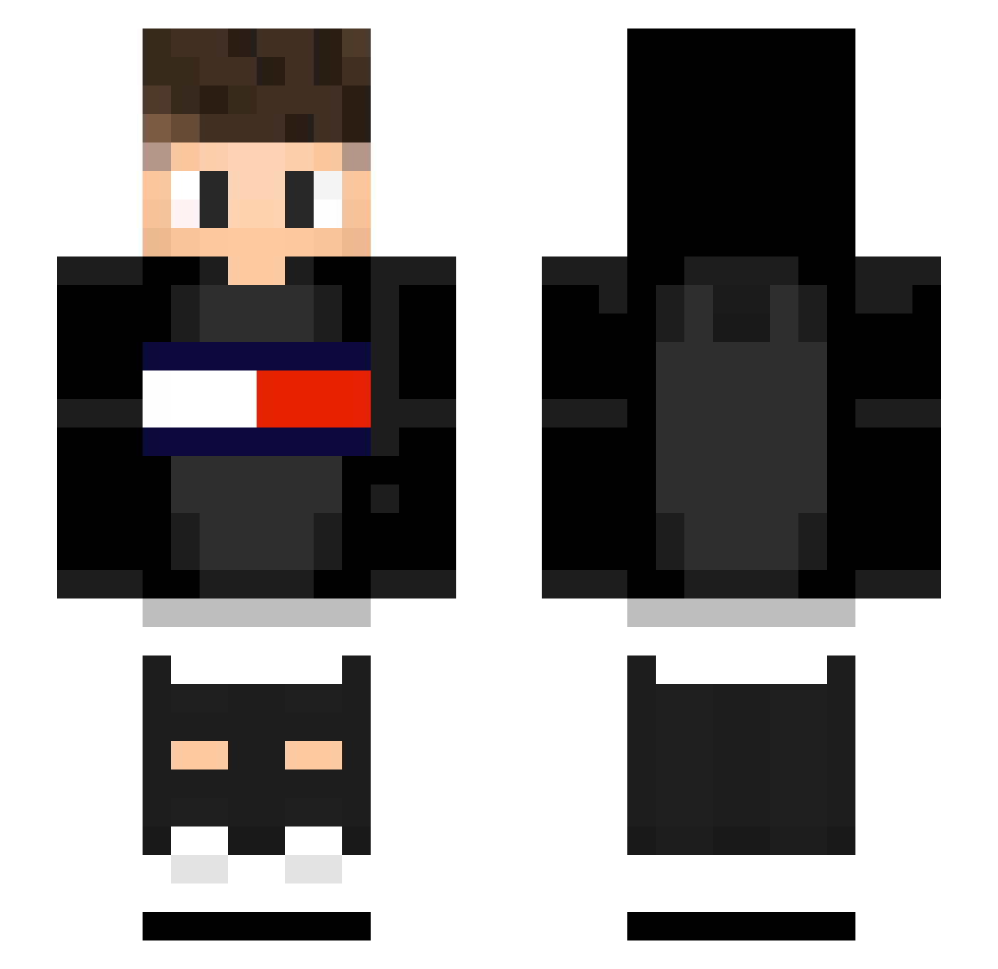FelixPrcps Minecraft skin, front and back view