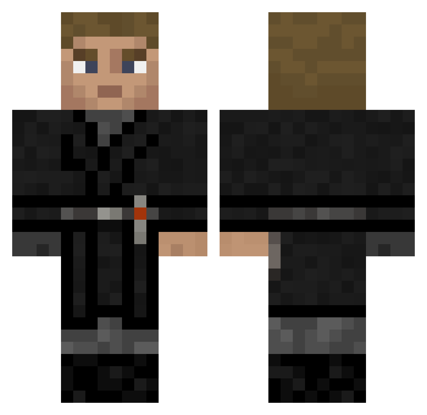 dzikidzan Minecraft skin, front and back view