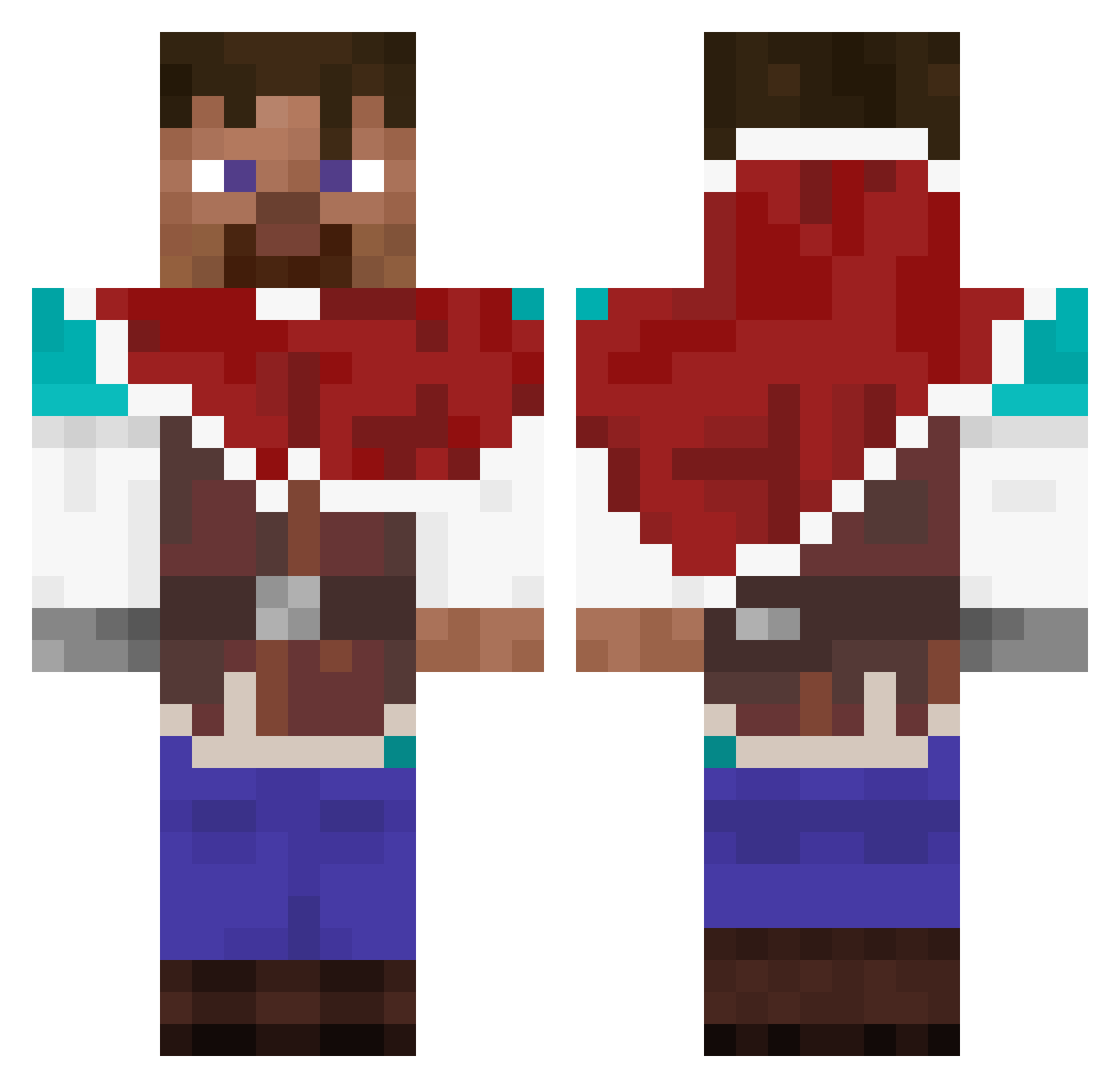 Uberlyepic Minecraft skin, front and back view