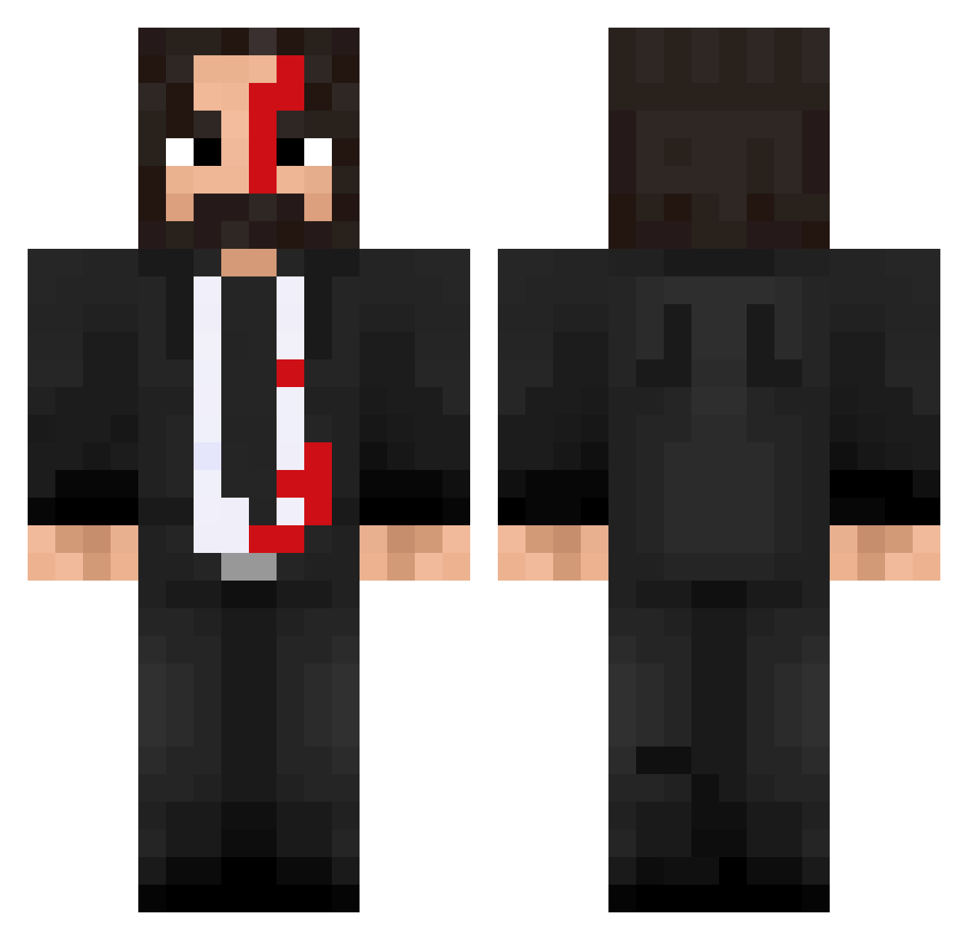 GustavoFring00 Minecraft skin, front and back view
