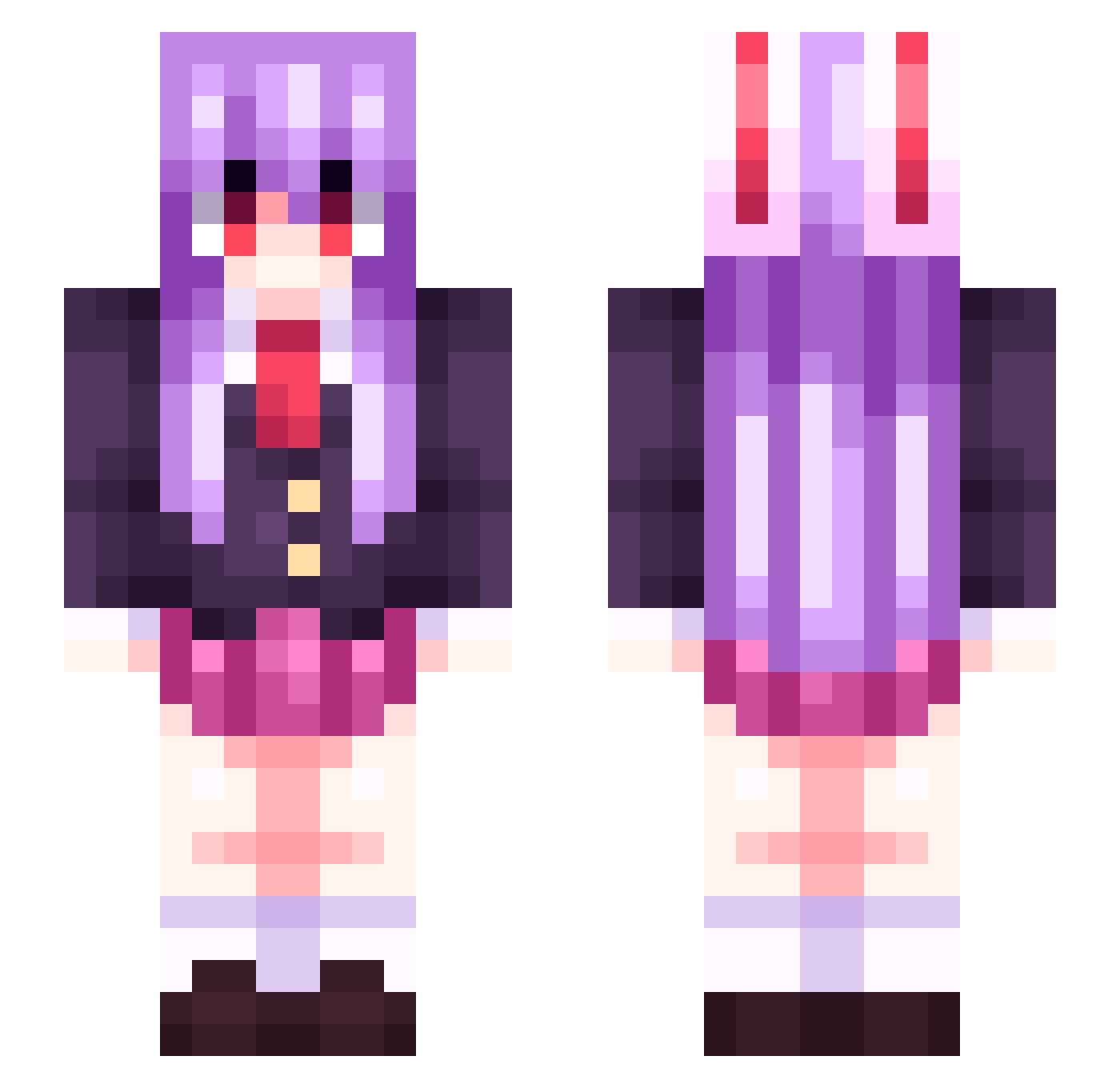 8igyhuuigyhj Minecraft skin, front and back view