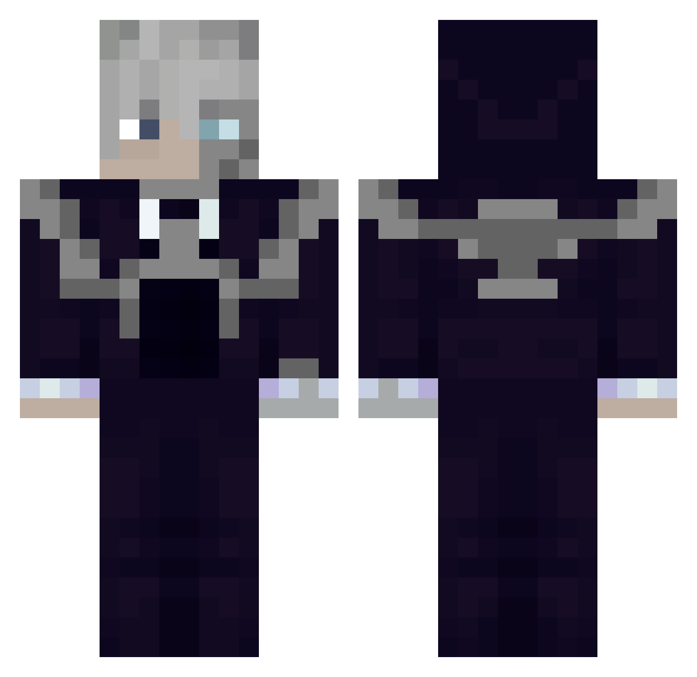 zOrangensaft Minecraft skin, front and back view