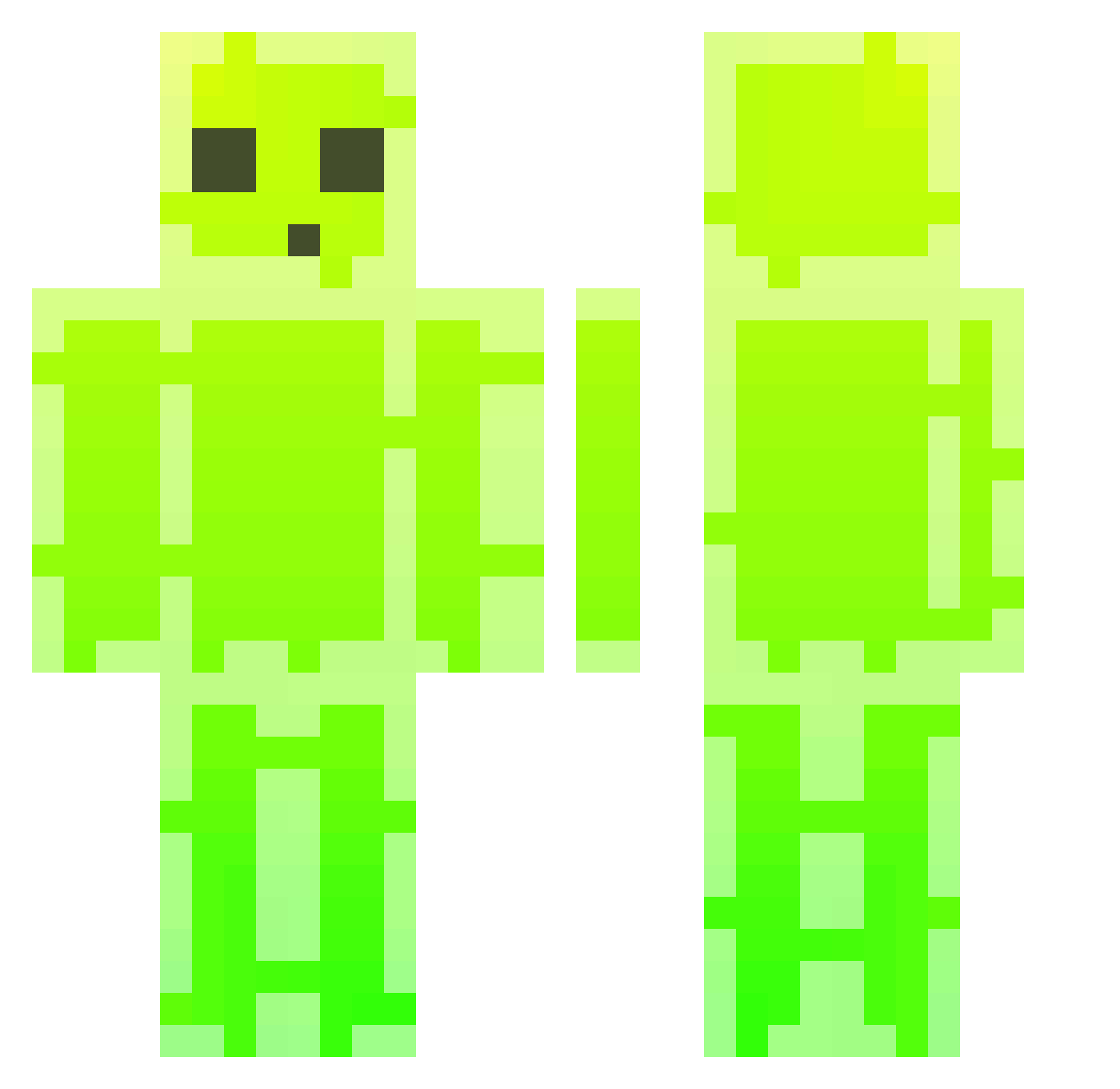 sweetmn Minecraft skin, front and back view