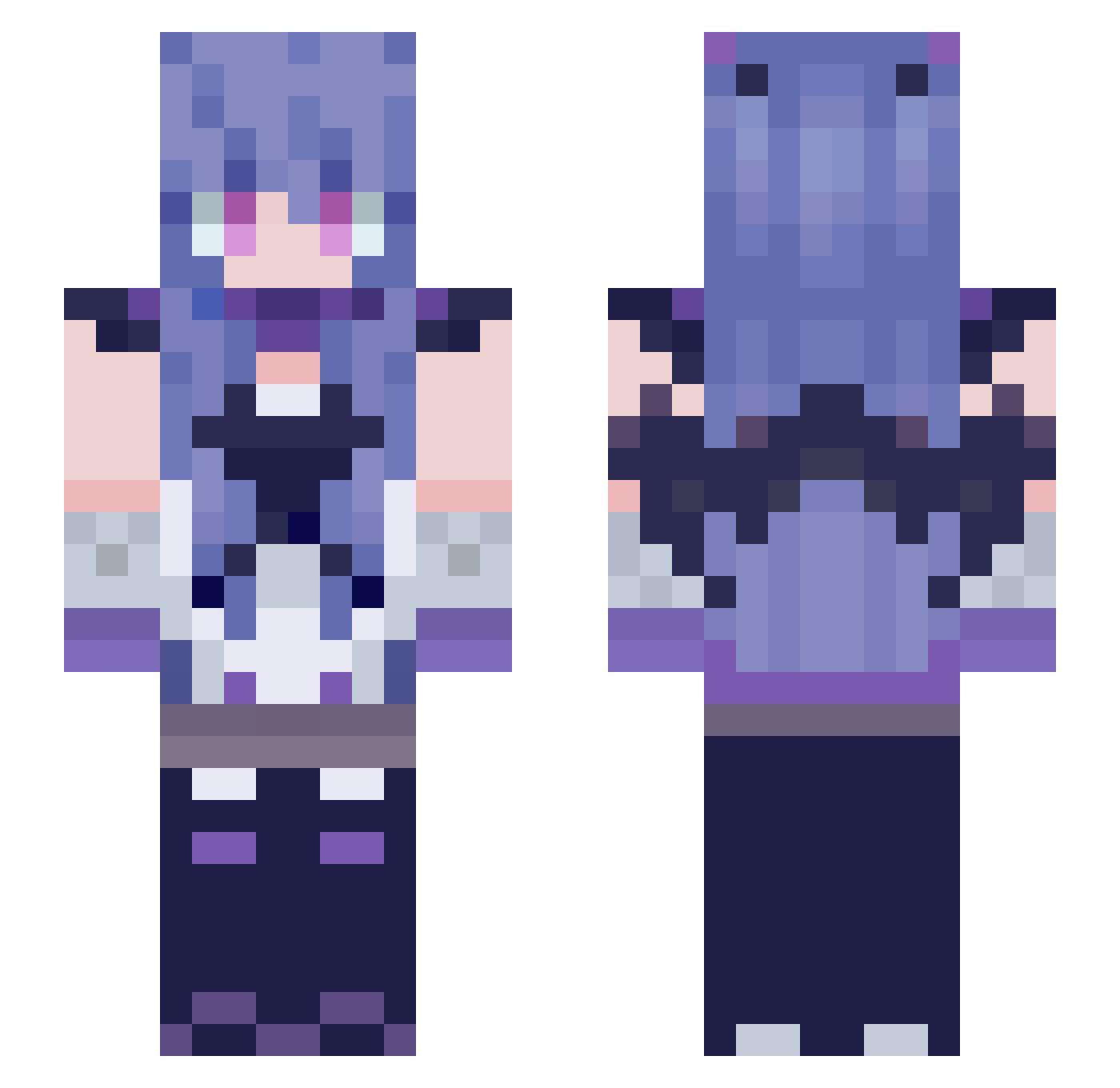 ConnieCielle Minecraft skin, front and back view