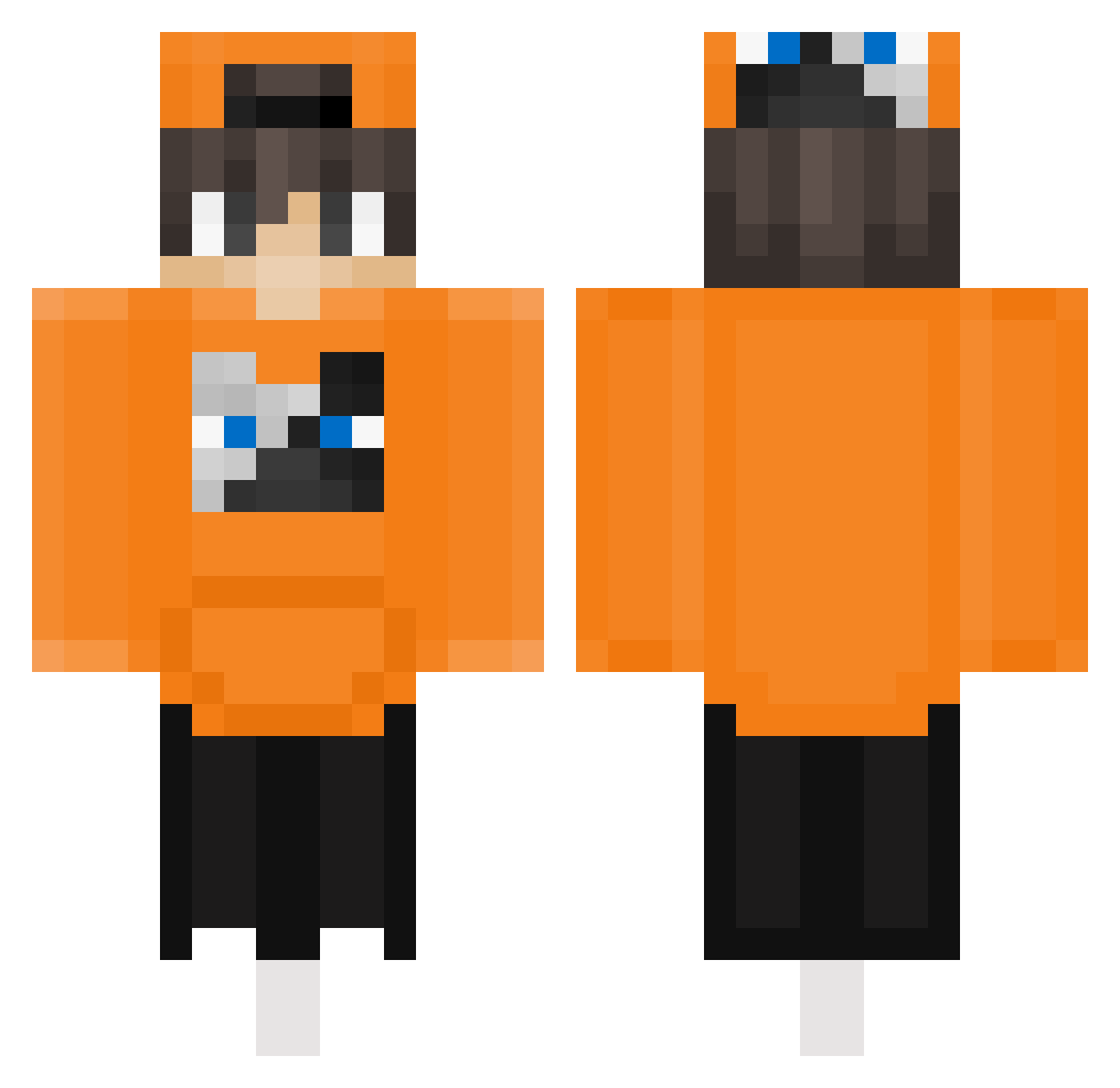 zebra_zee Minecraft skin, front and back view