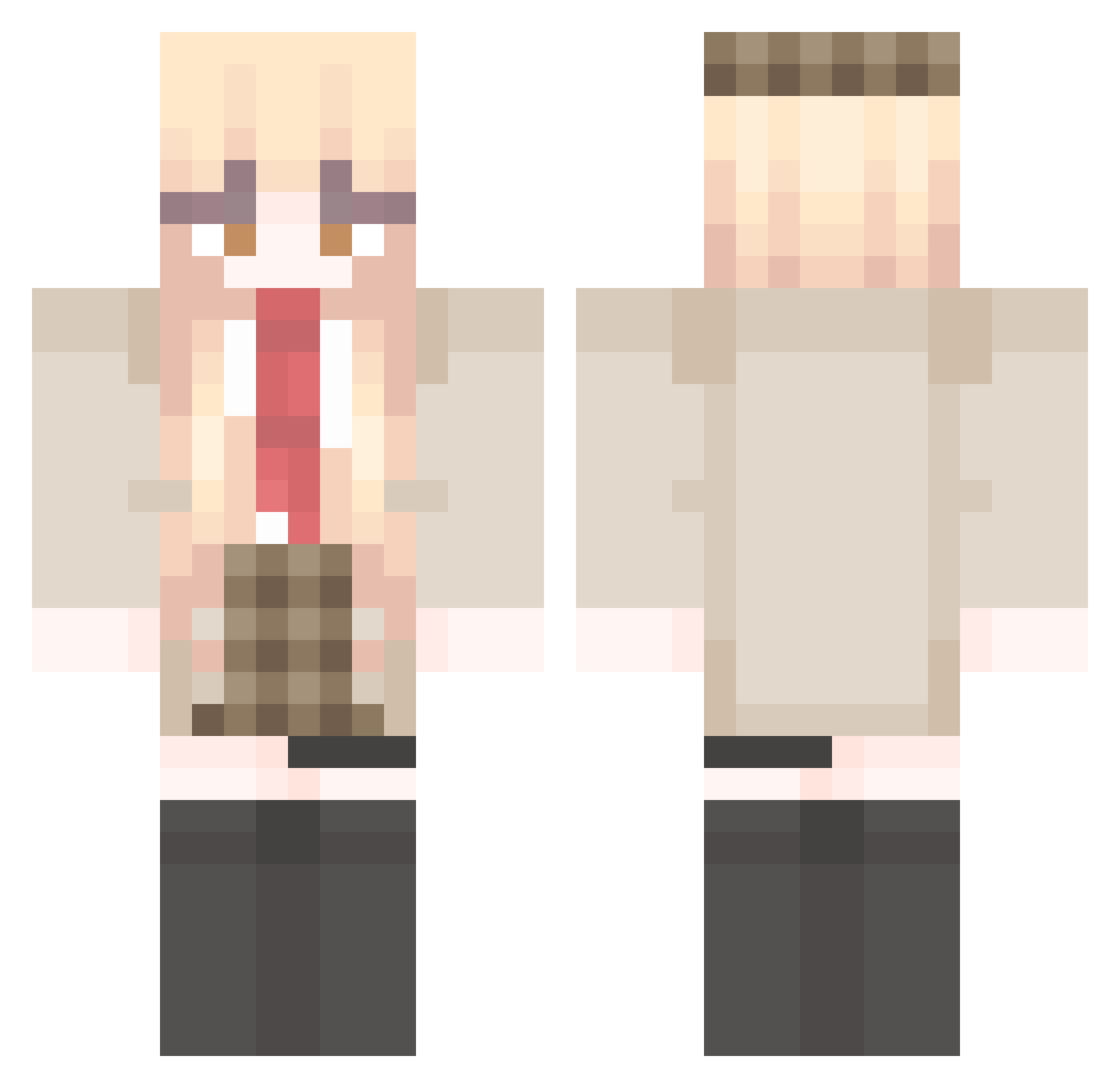 yutyopo2022 Minecraft skin, front and back view