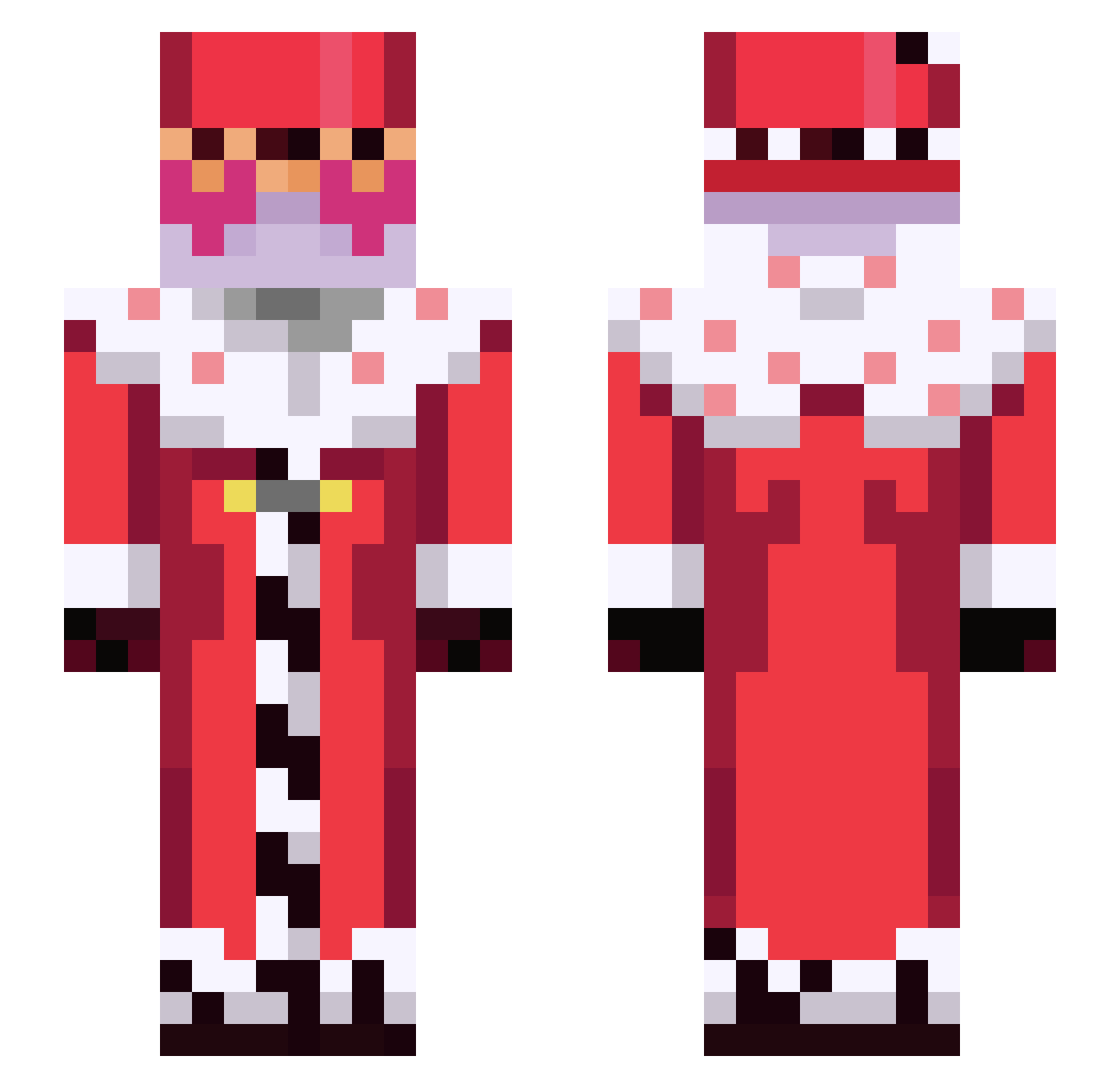 sebathegamer20 Minecraft skin, front and back view