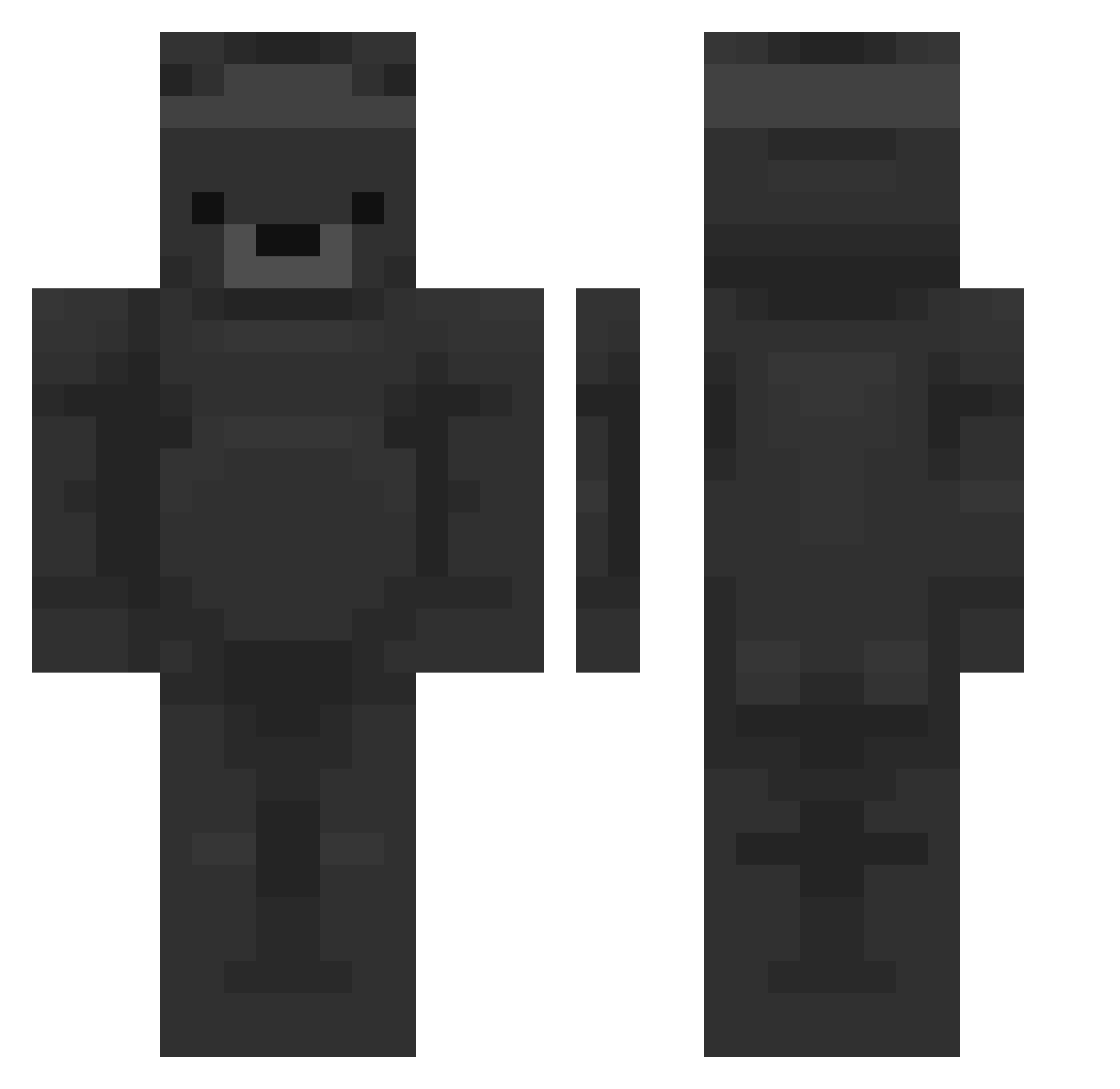 xStrength Minecraft skin, front and back view