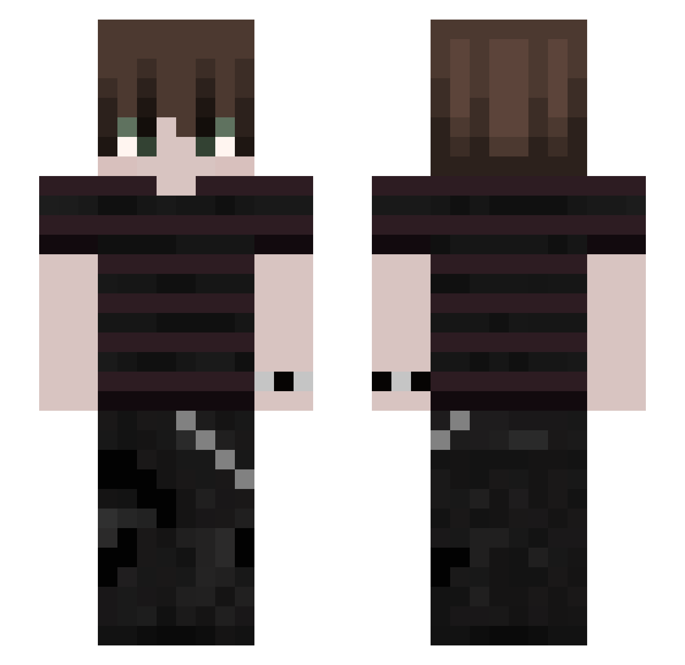 aaaronirl Minecraft skin, front and back view