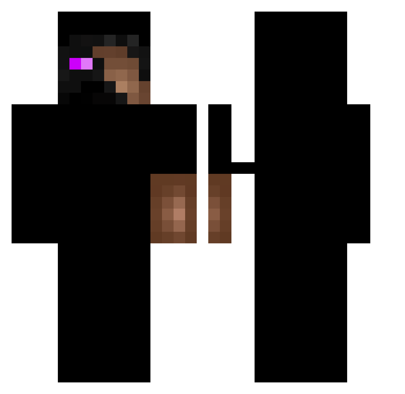 Q8ALAZME Minecraft skin, front and back view
