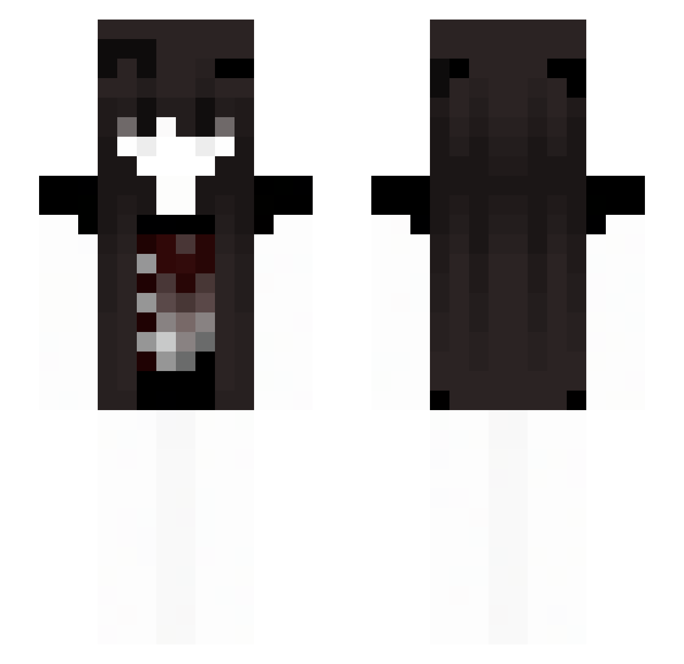 urabozo Minecraft skin, front and back view