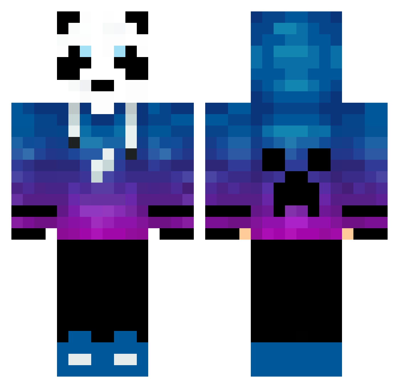 xKamil06 Minecraft skin, front and back view